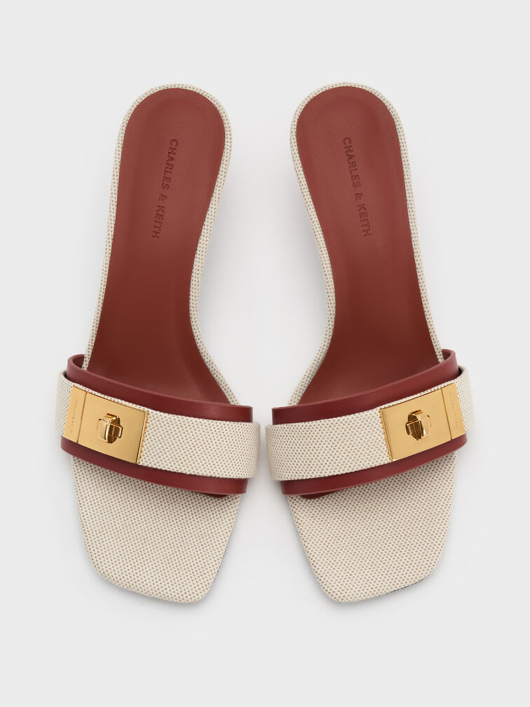 Aelin Canvas Kitten-Heel Mules, Multi, hi-res