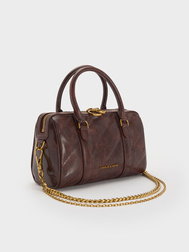 Philomena Bowling Bag, Distressed Coffee, hi-res