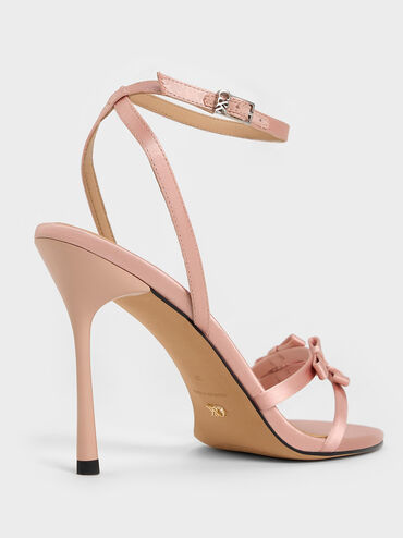 Jessy Bow Stiletto Sandals, Pink, hi-res
