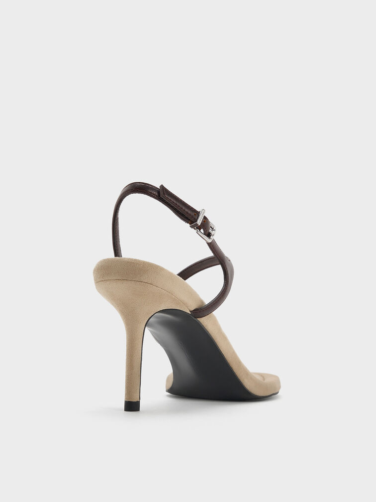 Toe-Ring Stiletto Sandals, Dark Brown, hi-res