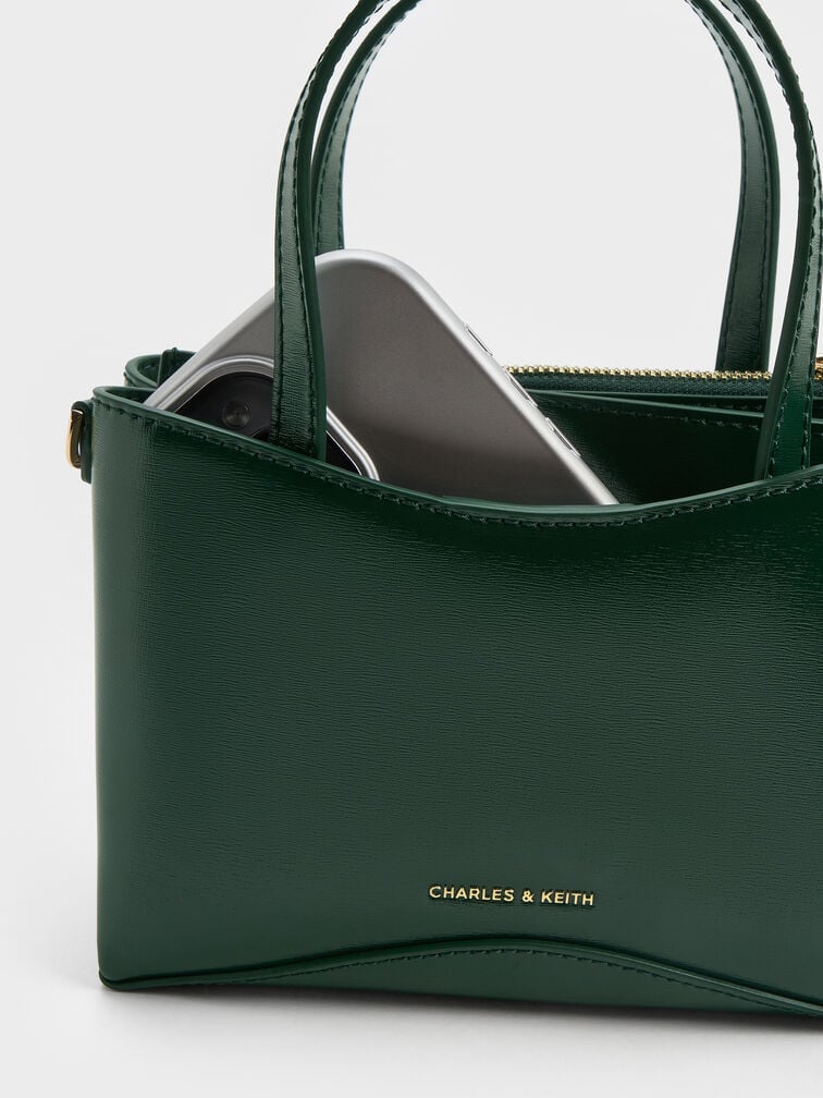 Mini Sybill Tote Bag, Dark Green, hi-res