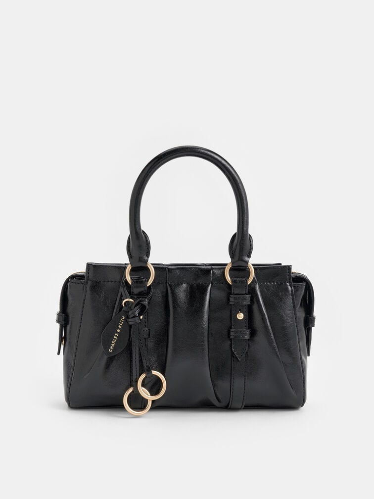 Britton Top Handle Tote Bag, Black, hi-res