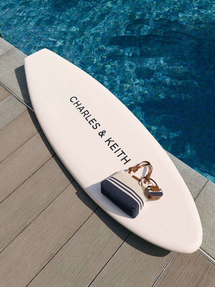 حقيبة توت أيدا محبوكة ومخططة, متعدد الألوان, hi-res