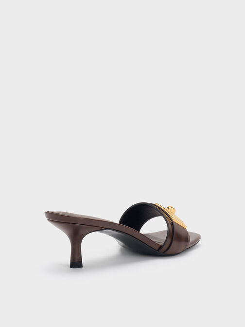 Aelin Kitten-Heel Mules, Espresso Brown, hi-res