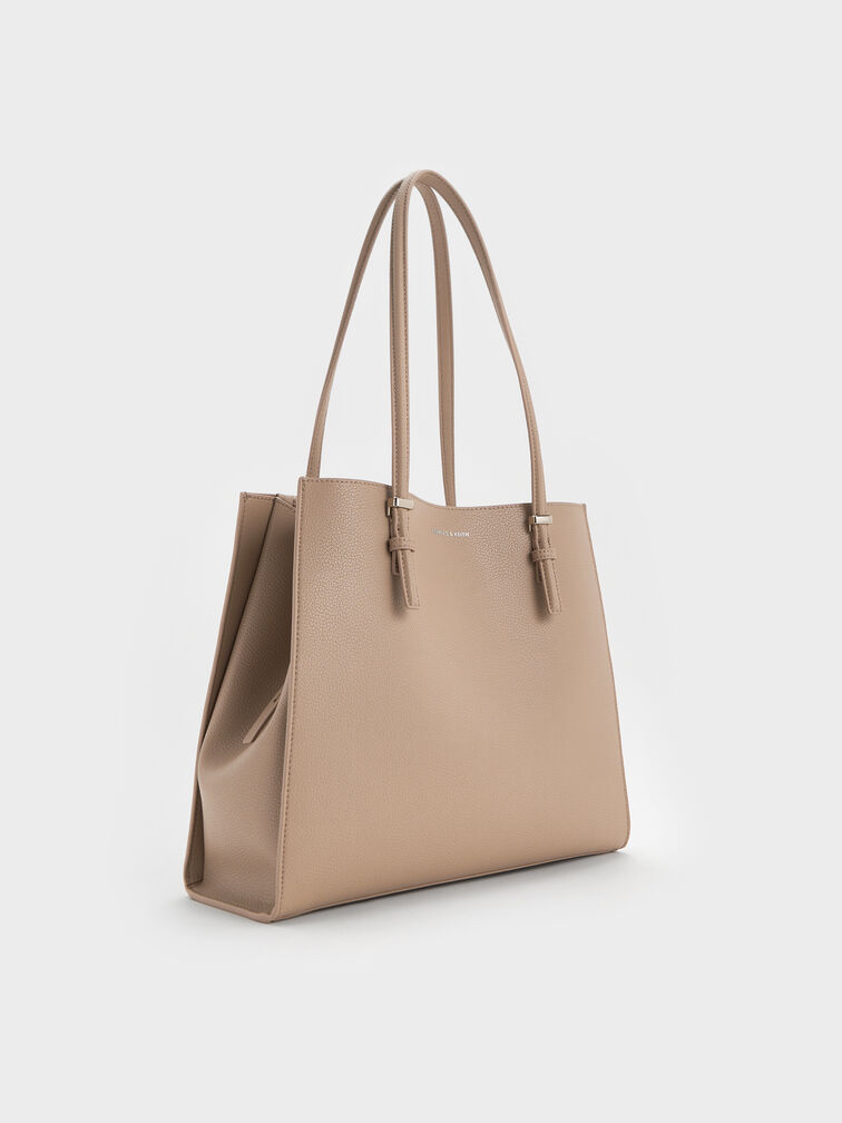 Sansa Tote Bag, Taupe, hi-res