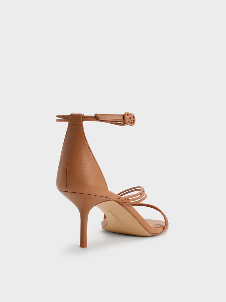Fianna Ankle-Strap Stiletto Sandals, Tan, hi-res