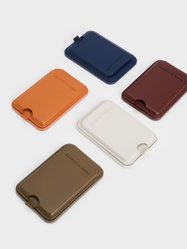 Cyrus Leather Bi-Fold Card Holder, Navy, hi-res