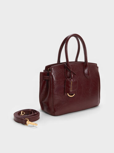 Ginevra Tote Bag, Wineberry Red, hi-res