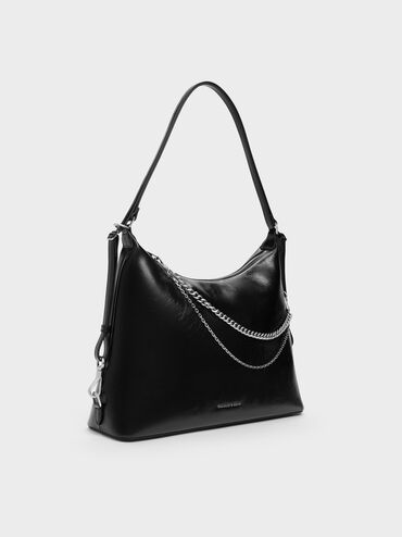 Atwood Chain Convertible Hobo Bag, Noir, hi-res