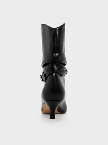 Karter Kitten-Heel Boots, Black, hi-res