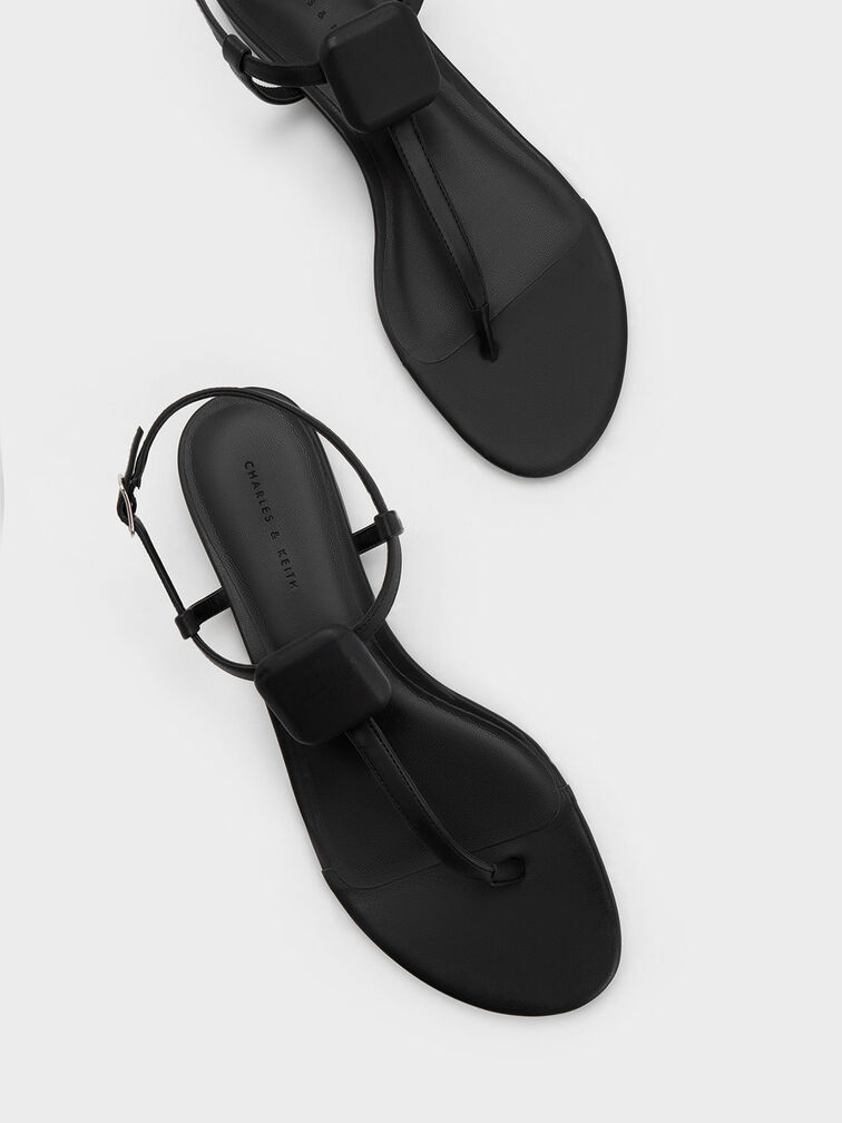Koa Thong Sandals, Black, hi-res