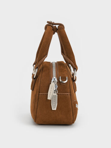 Bobbie Studded Top Handle Bag, Sienna Brown, hi-res
