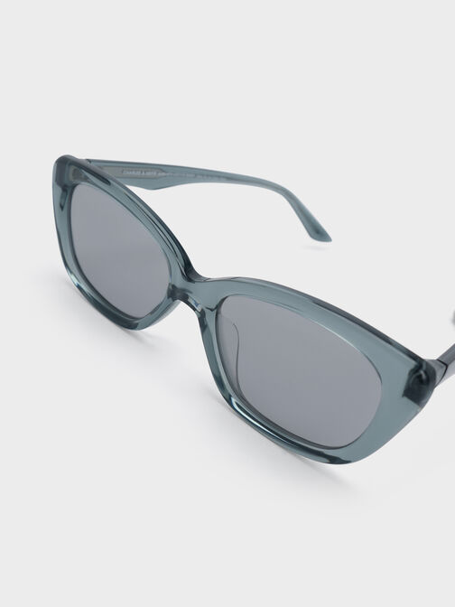 Maeva Cat-Eye Sunglasses, Teal, hi-res