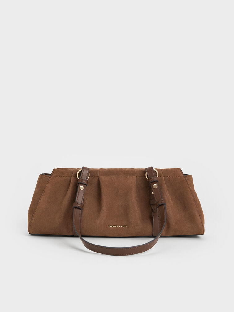 Britton Elongated Shoulder Bag, Mocha Brown, hi-res