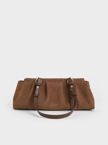 Britton Elongated Shoulder Bag, Mocha Brown, hi-res