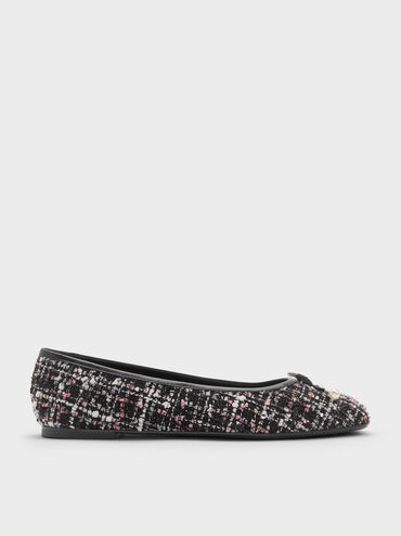 Barbara Tweed Pearl-Bow Ballet Flats, Multi, hi-res