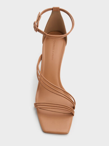 Fianna Ankle-Strap Stiletto Sandals, Tan, hi-res