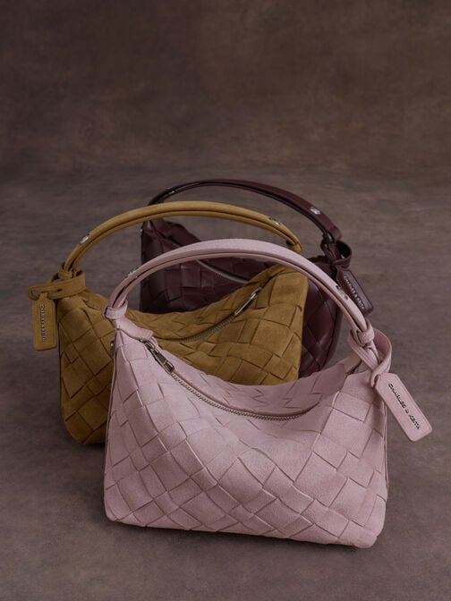 Ivette Woven Shoulder Bag, Sahara Sand, hi-res