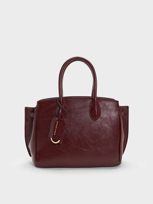Ginevra Tote Bag, Wineberry Red, hi-res
