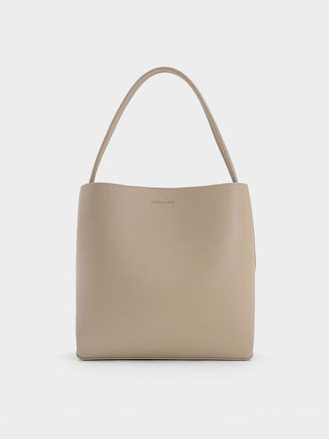 Leia Tote Bag, Taupe, hi-res
