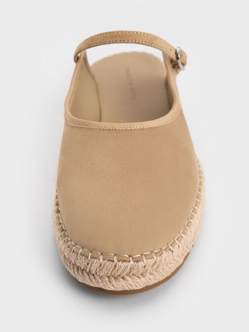 Bernadine Faux Suede Espadrille Mules, Sand, hi-res