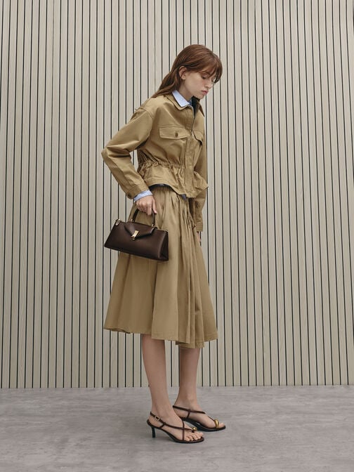 Lilibet Elongated Top Handle Bag, Espresso Brown, hi-res