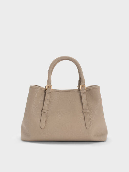 Baral Bead-Charm Tote Bag, Taupe, hi-res