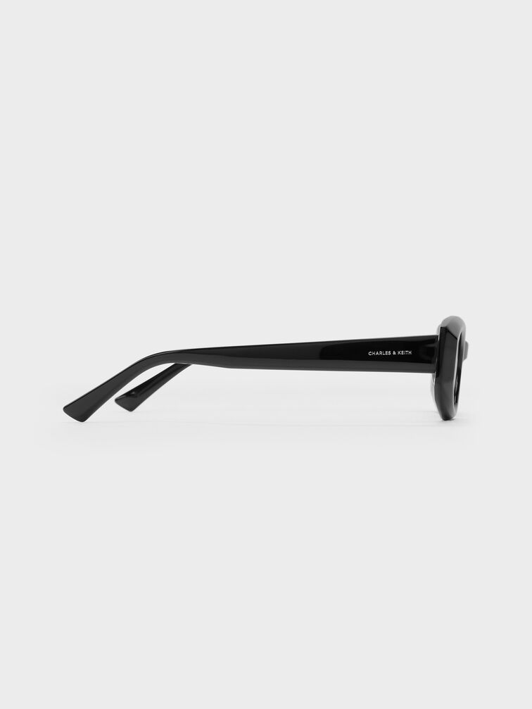 Aubrey Oval Sunglasses, Noir, hi-res