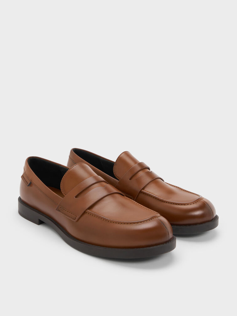 Arven Penny Loafers, Tan, hi-res