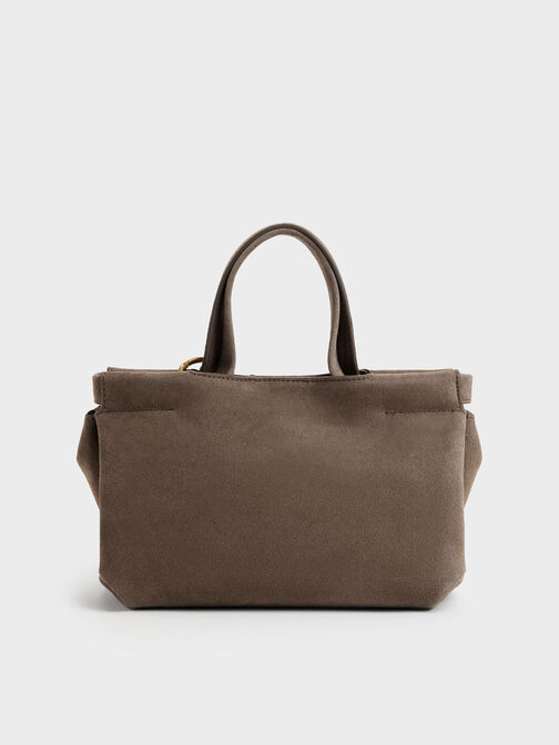 Mini Zephyr Tassel Tote Bag, Stone Grey, hi-res