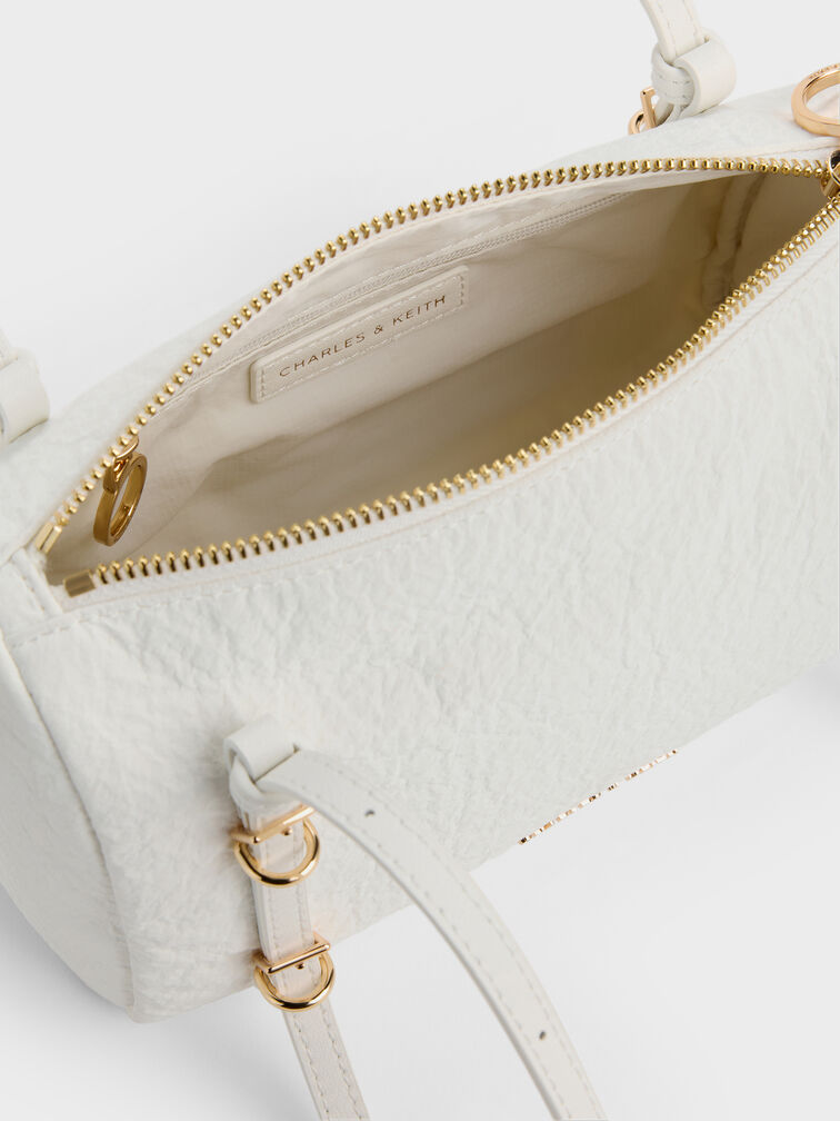 Mini Levy Nylon Shoulder Bag, White, hi-res