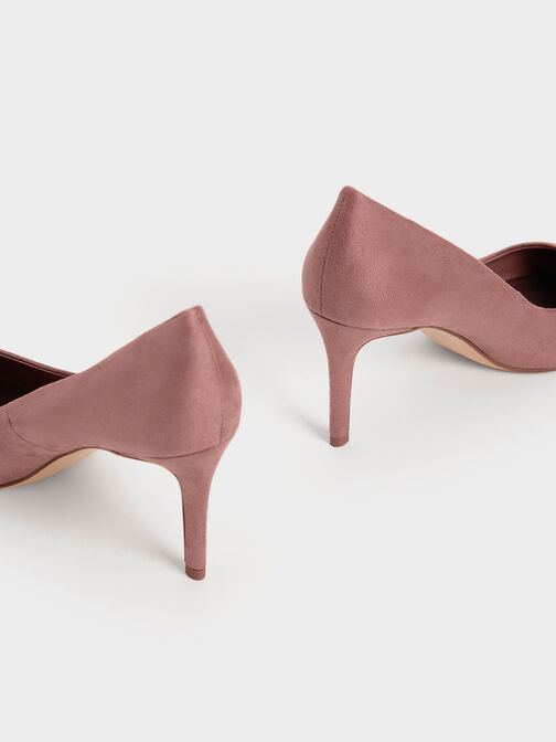 Emmy Textured Pointed-Toe Stiletto Pumps, Mauve, hi-res
