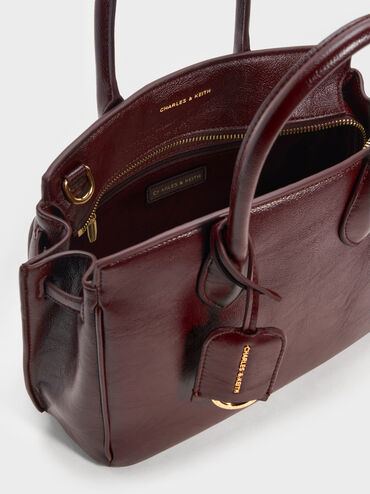 Ginevra Tote Bag, Wineberry Red, hi-res
