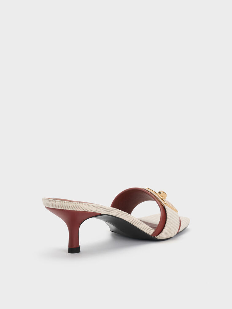 Aelin Canvas Kitten-Heel Mules, Multi, hi-res