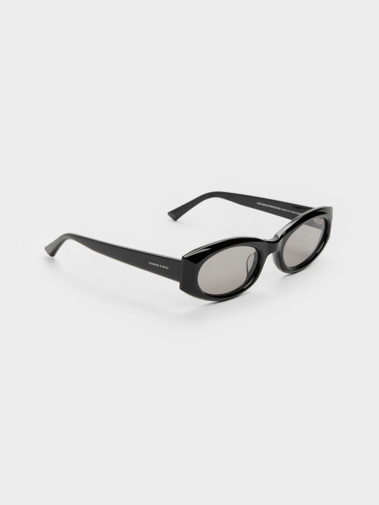 Aubrey Oval Sunglasses, Noir, hi-res