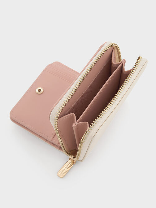Finley Zip-Around Small Wallet, Cream, hi-res