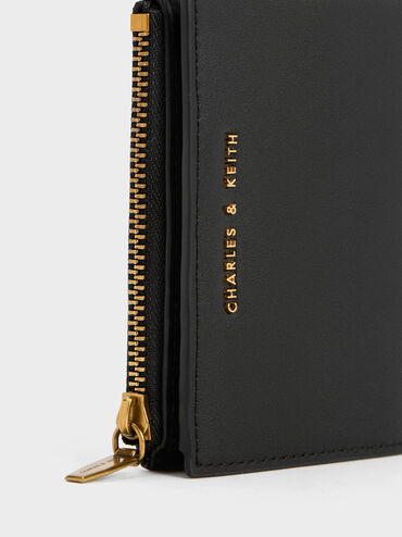 Harmonee Top-Zip Small Wallet, Black, hi-res