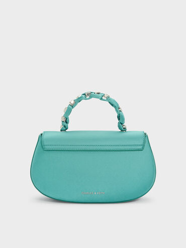 Eilian Braided Top Handle Bag, Teal, hi-res