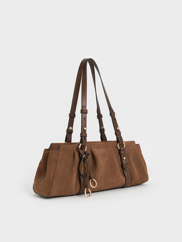 Britton Elongated Shoulder Bag, Mocha Brown, hi-res