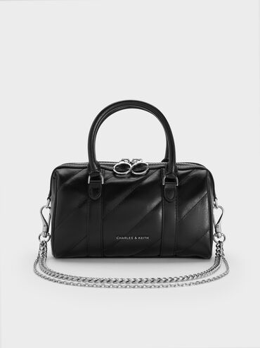 Philomena Bowling Bag, Noir, hi-res