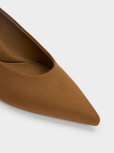 Emelia Faux Suede Kitten Heels, Camel, hi-res