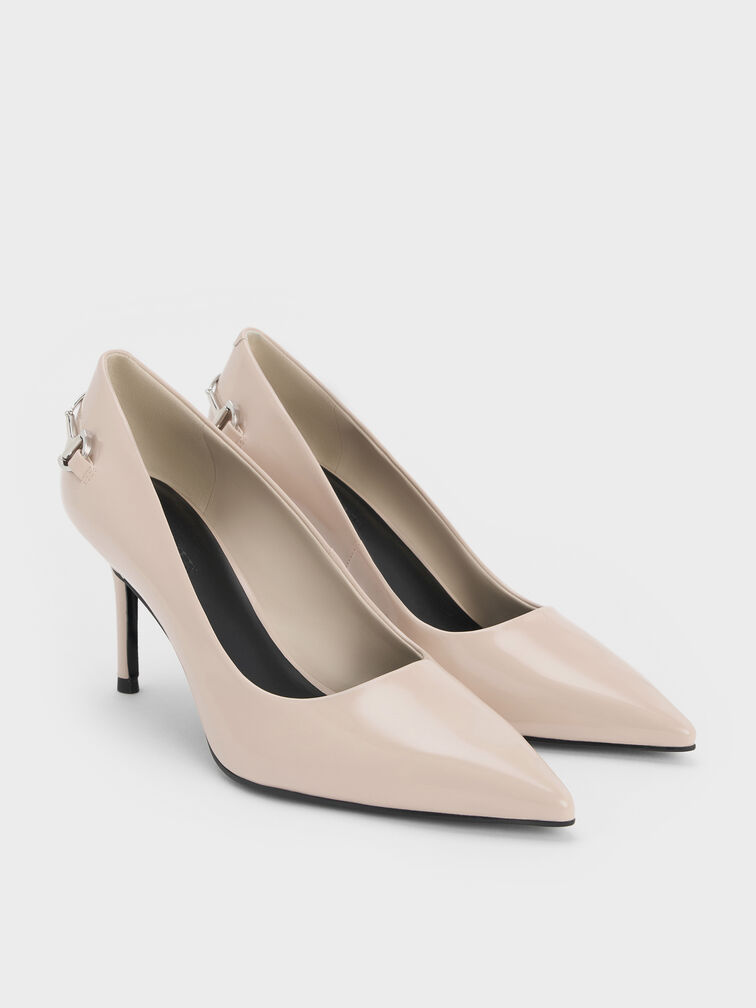 Erinna Metallic-Accent Pointed Pumps, Sand, hi-res