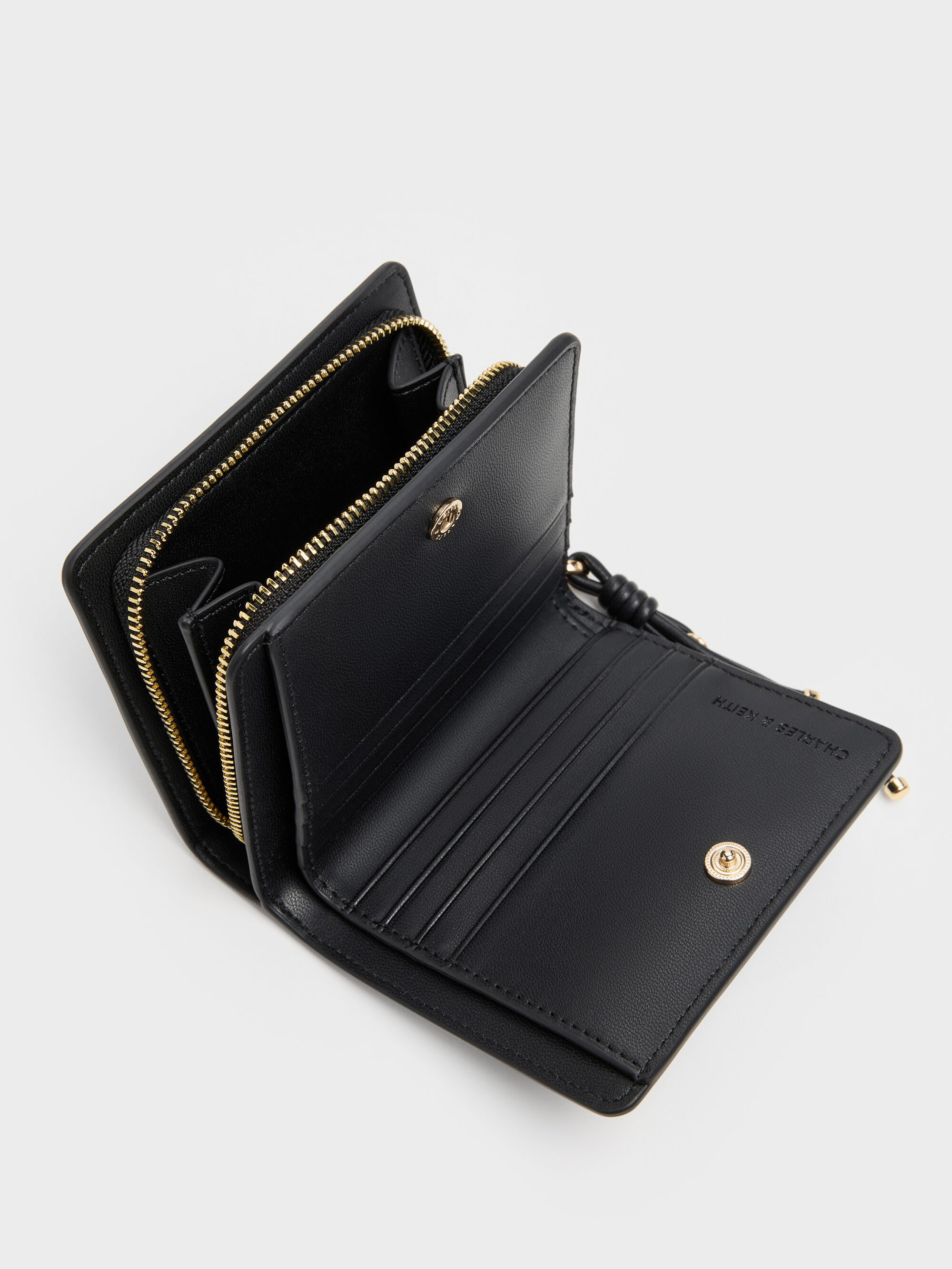 Black Everleigh Zip-Around Small Wallet - Black - CHARLES & KEITH BH