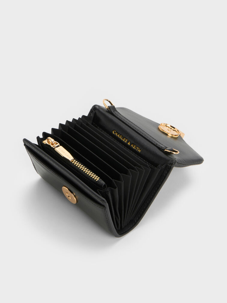 Lilibet Chain-Strap Wallet, Black, hi-res
