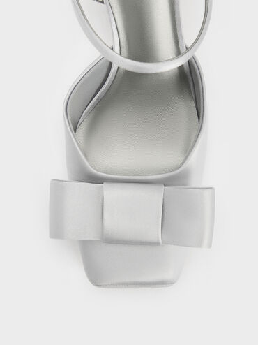 Brantley Bow Ankle-Strap Pumps, Grey, hi-res