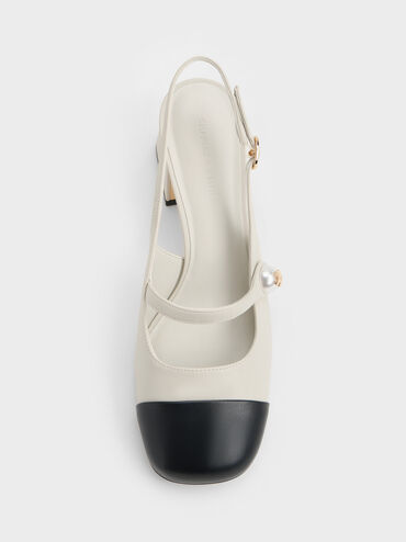 Aeryn Pearl Slingback Pumps, Chalk, hi-res