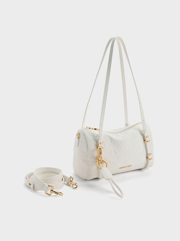 Mini Levy Nylon Shoulder Bag, White, hi-res