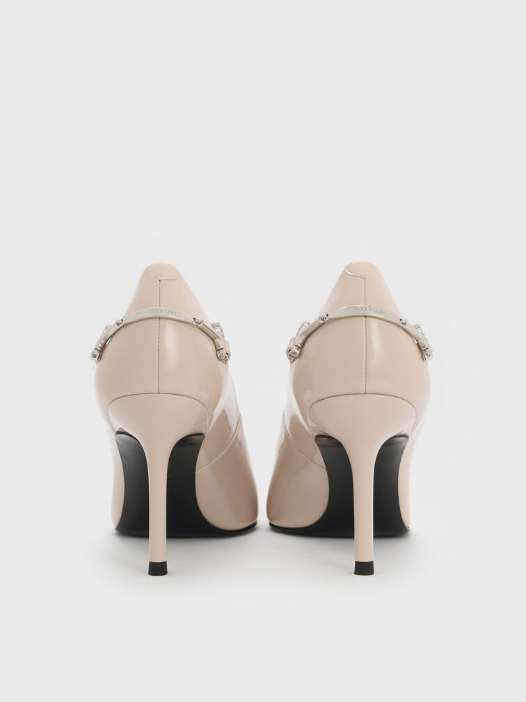 Erinna Metallic-Accent Pointed Pumps, Sand, hi-res