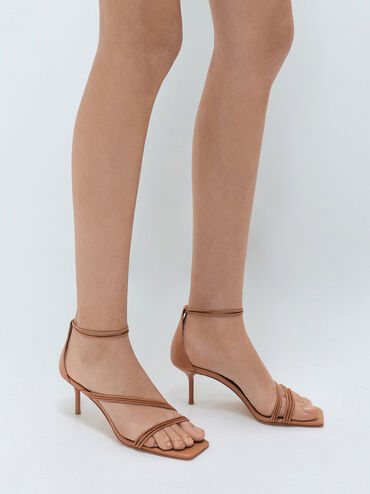 Fianna Ankle-Strap Stiletto Sandals, Tan, hi-res