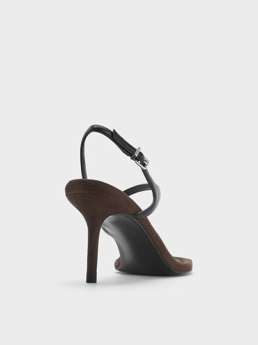 Toe-Ring Stiletto Sandals, Black, hi-res